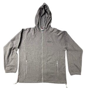 Vintage Coogi Australia Sport Full Zip Hoodie Grey Logo Sportswear Activewear XL